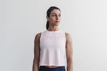 Nobull Muscle Women's Tank Tops Pink | Australia (KF3504)